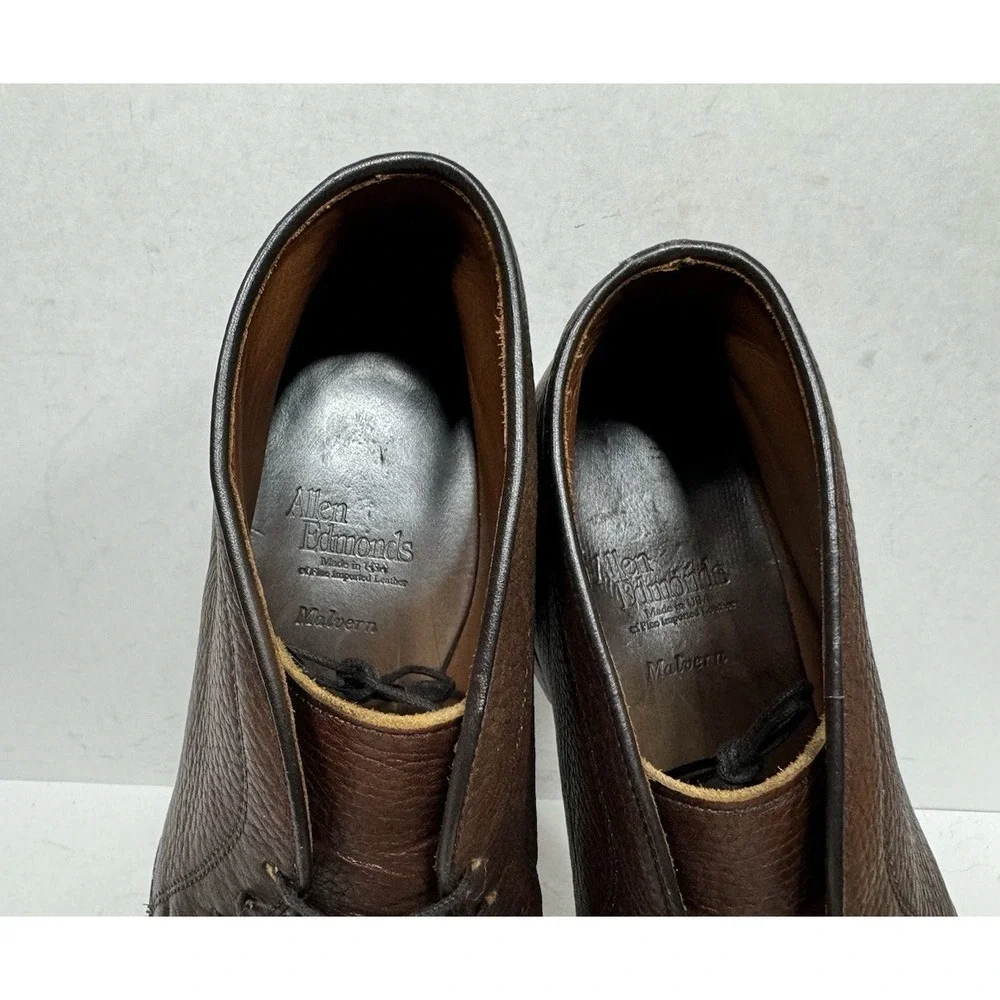 Allen Edmonds Malvern Brown Leather Chukka Boots 9181 Men's Size 10 D